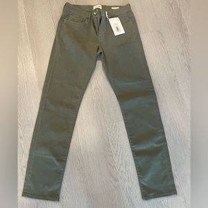 NEW with tags FRAME men’s denim “L’Homme Slim” mid-rise in olive green - size 32